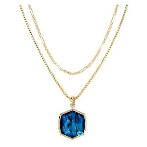 Kendra Scott Davis Chain Triple Strand Necklace.
